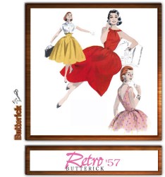 4792 BUTTERICK EZ RETRO '57 SLEEVELESS  FLARE DRESS, JACKET, BELT PATTERN 14-20